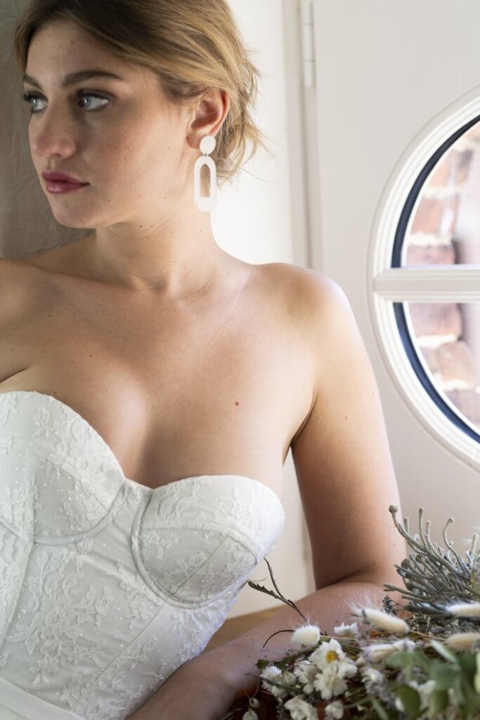 Bustier dentelle, soie et tulle à partir de 450€